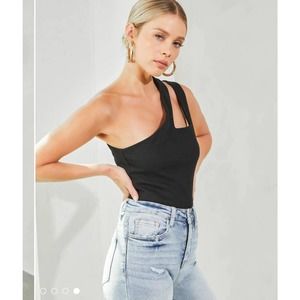 Caresha One Shoulder Cut Out Crop Top small